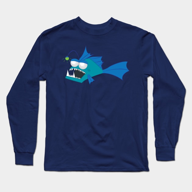 Rad Angler Fish Long Sleeve T-Shirt by MadArtisan